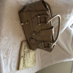 Burberry quilted calfskin large beige manor tote